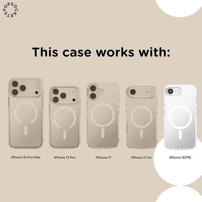 PopSockets iPhone 16/17E Phone Case with MagSafe- Cottage Tutu | Magnetic, Wireless Charging, Camera & Drop Protection, Yellow, Butter, Flower, Floral